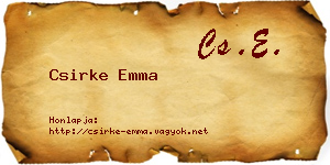 Csirke Emma névjegykártya
